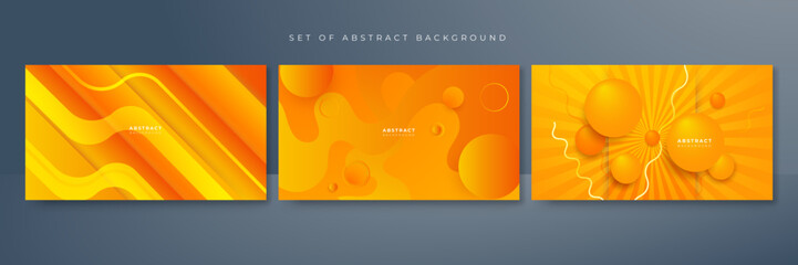Abstract orange and yellow gradient background template