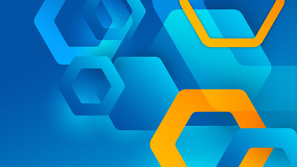 Blue yellow and orange abstract background. Design for poster, template on web, backdrop, banner, brochure, website, flyer, landing page, presentation, and webinar