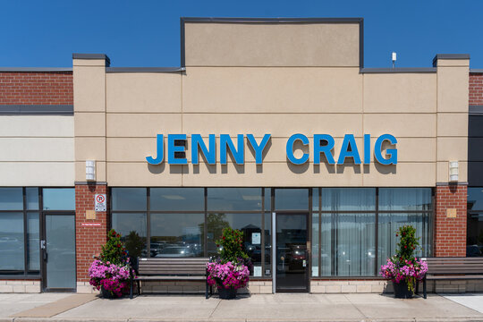 Oakville, ON, Canada - July 22, 2022: A Jenny Craig store in Oakville, ON, Canada. Jenny Craig is an American weight loss, weight management, and nutrition company.