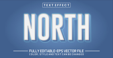North font Text effect editable