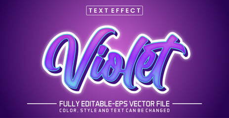 Violet font Text effect editable