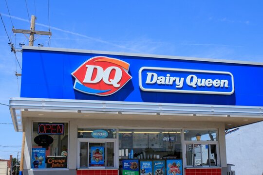 Dairy Queen Business With Blue Sky Outdoor.