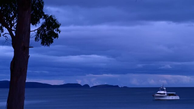 timelapse of a fishing boat