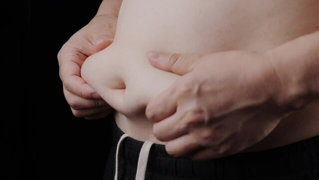 中高年の肥満男性のお腹