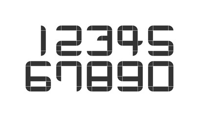 Fototapeta na wymiar Number set vector font, modern design.