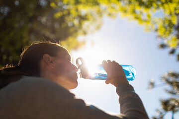 woman drinking water 