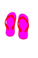 pink flip flops