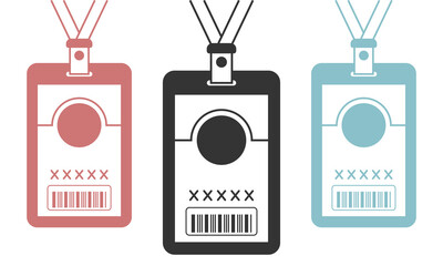 lanyard card or hanging name tags