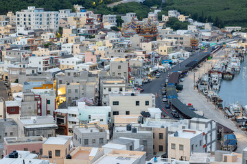 Fototapeta premium Waian Fishing Harbor in Penghu of Taiwan