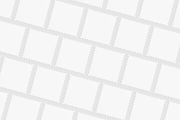 Realistic blank postage stamp illustration for mockup. 3D Render.