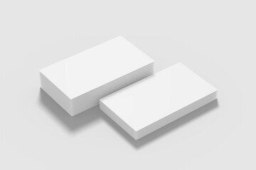 Realistic blank business card illustration for mockup. 3D Render.