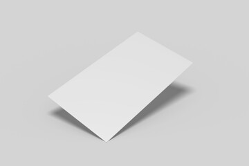 Realistic blank business card illustration for mockup. 3D Render.