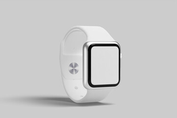 Realistic blank watch illustration for mockup. 3D Render.