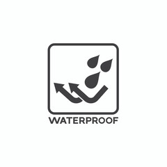 symbol of waterproof, waterproof icon, vector art.