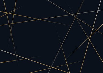 Abstract gold line and dark background for business card, cover, banner, flyer. Vector illustration