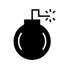 bomb icon or logo isolated sign symbol vector illustration - high quality black style vector icons
