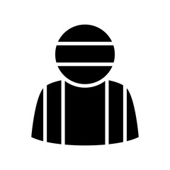 criminal icon or logo isolated sign symbol vector illustration - high quality black style vector icons
