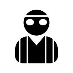 criminal icon or logo isolated sign symbol vector illustration - high quality black style vector icons
