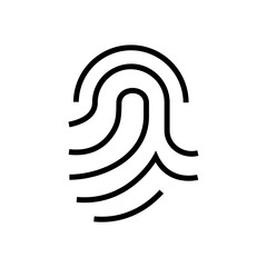 fingerprint identification icon or logo isolated sign symbol vector illustration - high quality black style vector icons
