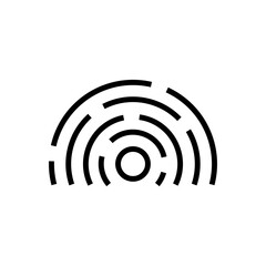 fingerprint identification icon or logo isolated sign symbol vector illustration - high quality black style vector icons
