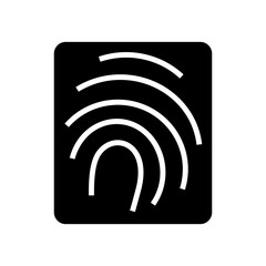 fingerprint identification icon or logo isolated sign symbol vector illustration - high quality black style vector icons

