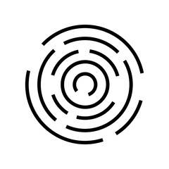 fingerprint identification icon or logo isolated sign symbol vector illustration - high quality black style vector icons
