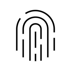 fingerprint identification icon or logo isolated sign symbol vector illustration - high quality black style vector icons
