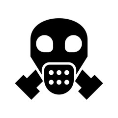 gas mask icon or logo isolated sign symbol vector illustration - high quality black style vector icons
