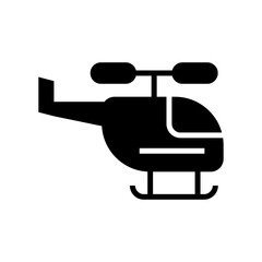 helicopter icon or logo isolated sign symbol vector illustration - high quality black style vector icons
