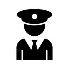 pilot icon or logo isolated sign symbol vector illustration - high quality black style vector icons
