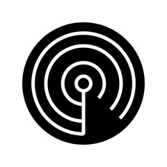 radar icon or logo isolated sign symbol vector illustration - high quality black style vector icons
