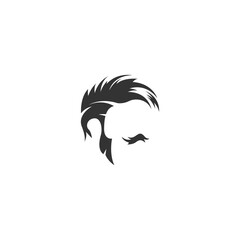 Men hair style icon logo