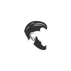 Men hair style icon logo