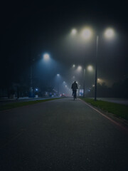 Fototapeta na wymiar cyclist in night