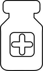 Obraz premium Medicine Bottle Icon Vector Illustration Design on white background..eps