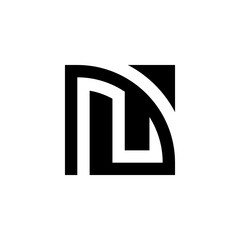 initial letter N unique logo vector