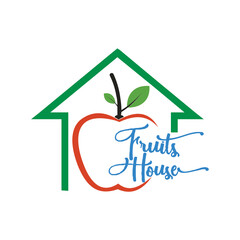 eco-friendly fruit house logo
