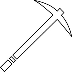  Pick Axe icon vector on a white background.eps