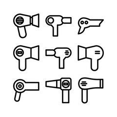 blow dryer icon or logo isolated sign symbol vector illustration - high quality black style vector icons
