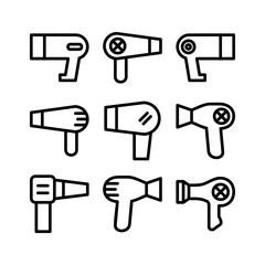 blow dryer icon or logo isolated sign symbol vector illustration - high quality black style vector icons
