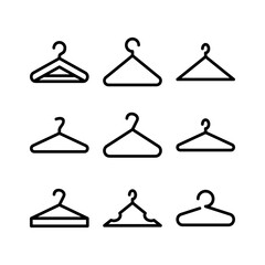 clothes hanger icon or logo isolated sign symbol vector illustration - high quality black style vector icons
