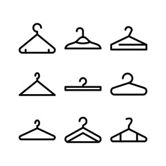 clothes hanger icon or logo isolated sign symbol vector illustration - high quality black style vector icons
