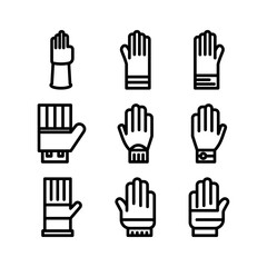 Obraz premium gloves icon or logo isolated sign symbol vector illustration - high quality black style vector icons 