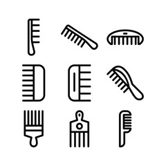 hair comb icon or logo isolated sign symbol vector illustration - high quality black style vector icons
