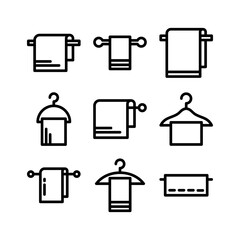 towel icon or logo isolated sign symbol vector illustration - high quality black style vector icons
