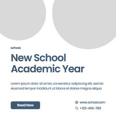 Obraz premium back to school flyer design, academic year social media template, admission design template, brochure, cover, social media design, social media post template 