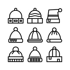 winter hat icon or logo isolated sign symbol vector illustration - high quality black style vector icons
