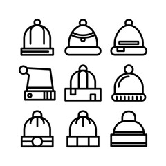 winter hat icon or logo isolated sign symbol vector illustration - high quality black style vector icons
