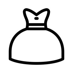 dress icon or logo isolated sign symbol vector illustration - high quality black style vector icons
