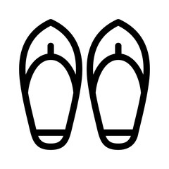 flip flop icon or logo isolated sign symbol vector illustration - high quality black style vector icons
